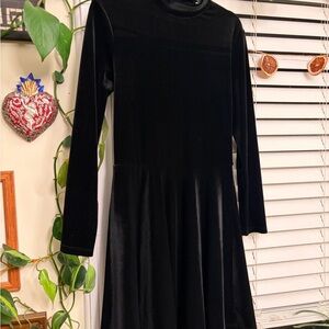 American Apparel Black Velvet Dress